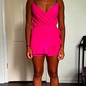 Altar'd State Hot Pink Romper - Size Medium